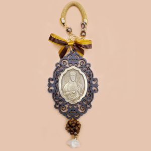 BH132 MEDALLÓN DOBLE EN MADERA S/CORAZÓN