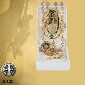 R421 ROSARIO DONA CRISTAL #6 SAN BENITO ORO
