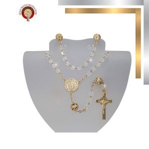 RE42 ROSARIO CRISTAL #6 C/P.N. DIAMANTADA ORO