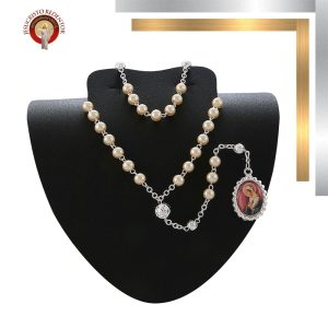 RE54-1 CORONILLA ROSA MÍSTICA PERLA #6 PLATA