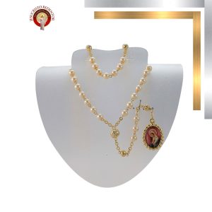 RE54 CORONILLA ROSA MÍSTICA PERLA #6 ORO